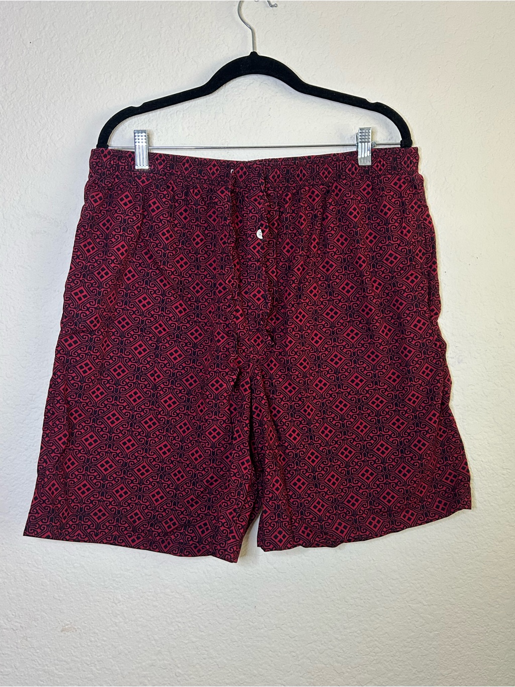 Stafford Mens Sleep Shorts Red Blue 100% Cotton Large Pajamas Comfort Lounge
